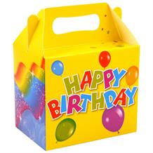 Happy Birthday Party Card Favour | Food Box